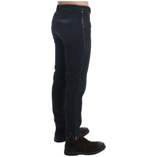 Costume National Blue Cotton Slim Pants Denim Jeans