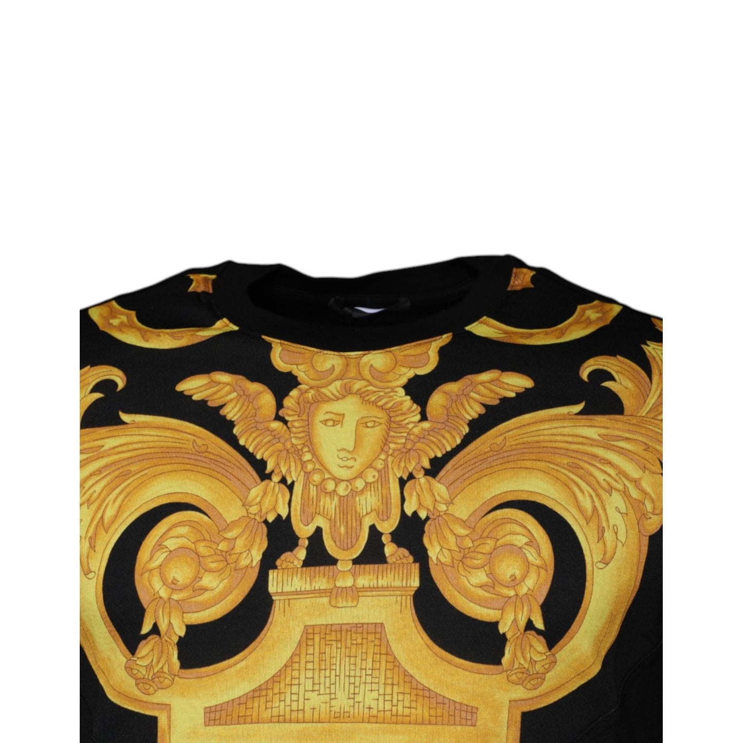 Versace Black Medusa Print Cotton Crew Neck T-shirt Versace