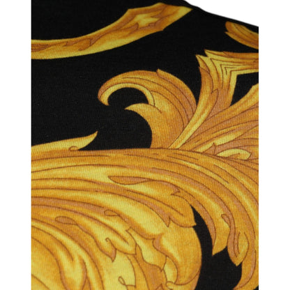 Versace Black Medusa Print Cotton Crew Neck T-shirt Versace