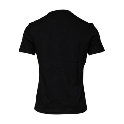 Versace Black Medusa Print Cotton Crew Neck T-shirt Versace