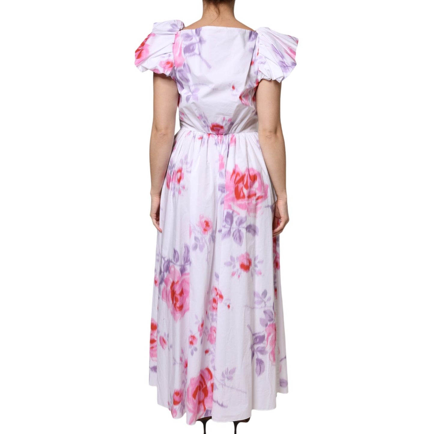 Philosophy White Floral Cotton Maxi Dress