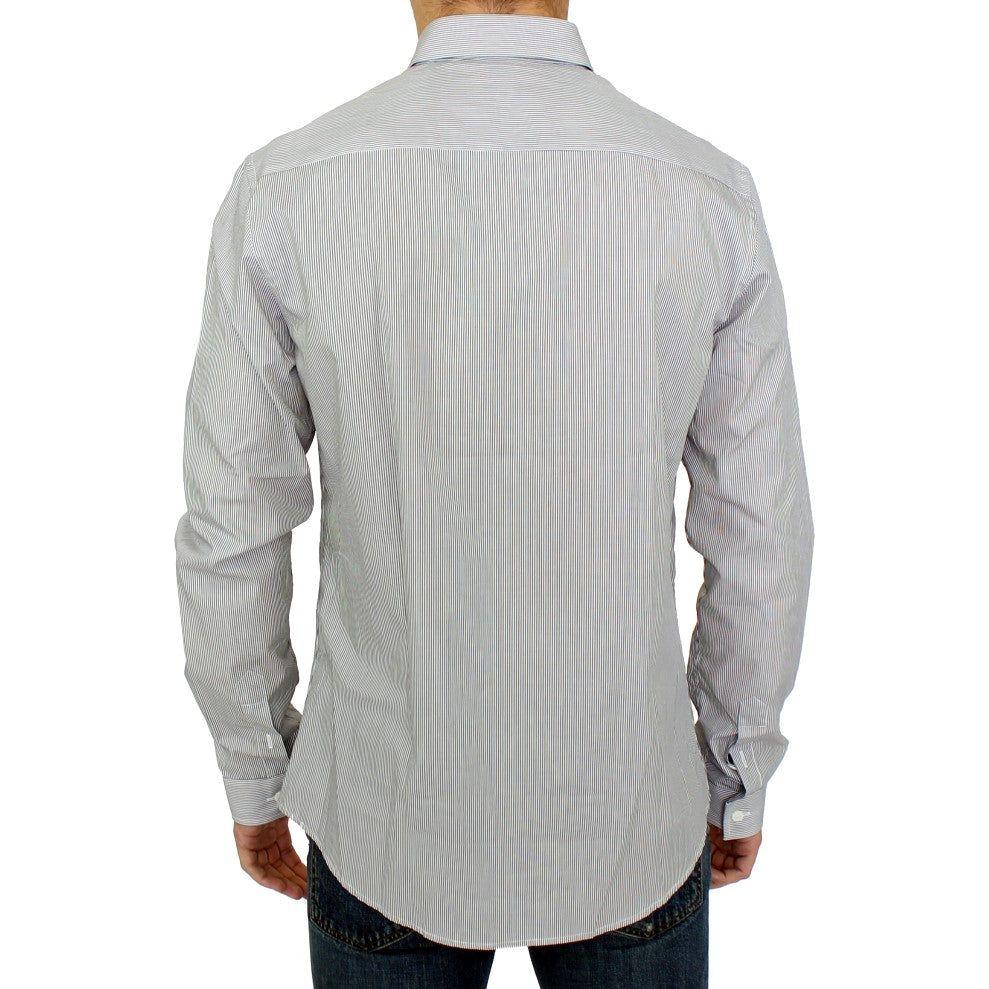 GF Ferre Chic Gray Striped Cotton Casual Shirt GF Ferre