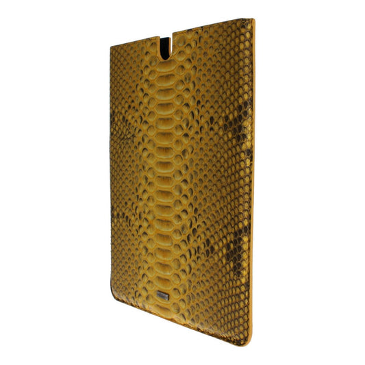 Sleek Python Snakeskin Tablet Case in Yellow