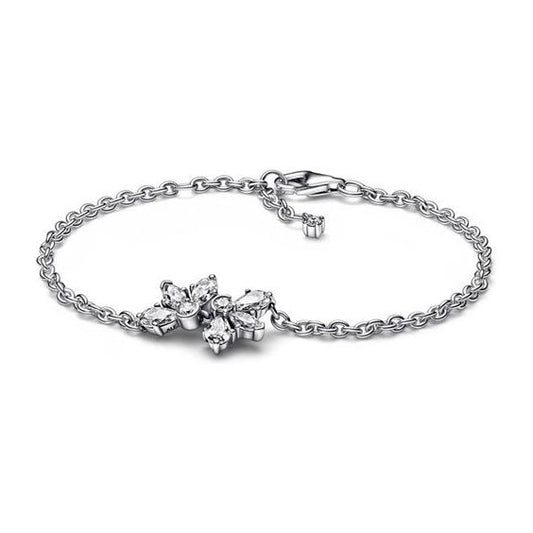 PANDORA JEWELS Mod. SPARKLING HERBARIUM CLUSTER CHAIN - Size 16 DESIGNER FASHION JEWELLERY PANDORA