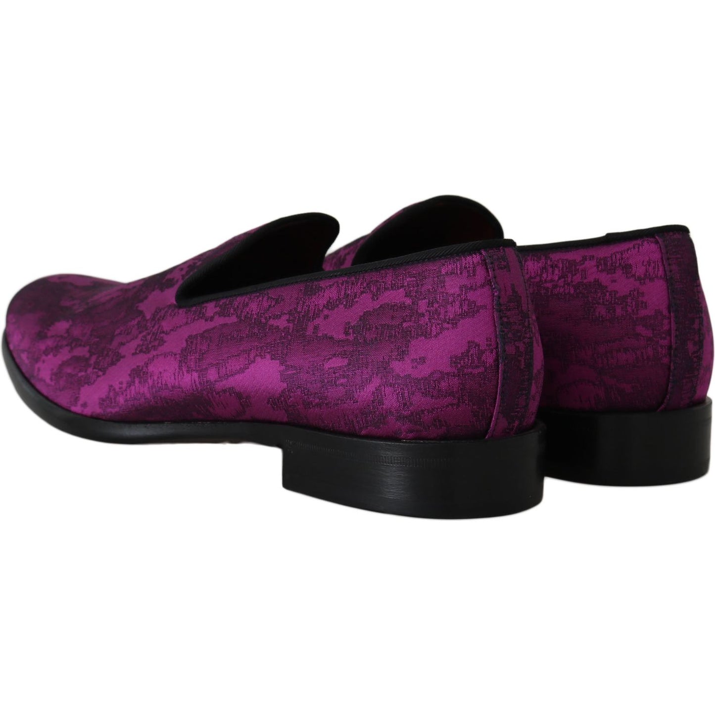 Dolce & Gabbana Elegant Silk-Wool Blend Loafers in Purple Dolce & Gabbana