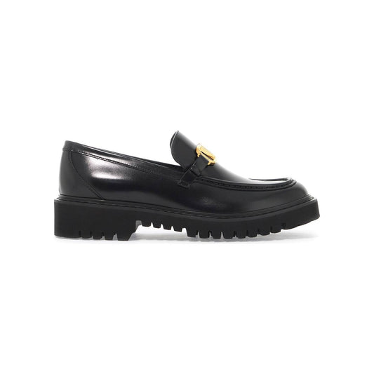 Valentino Garavani glossy leather vlogo loafers