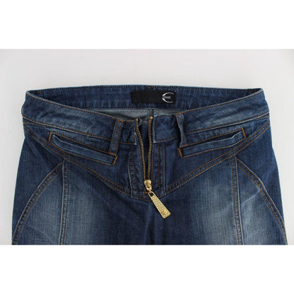 Cavalli Blue Wash Cotton Stretch Boot Cut Jeans