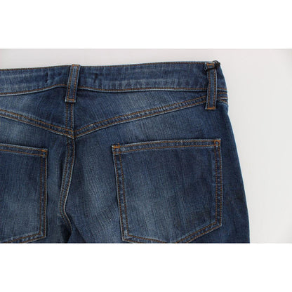 Cavalli Blue Wash Cotton Stretch Boot Cut Jeans