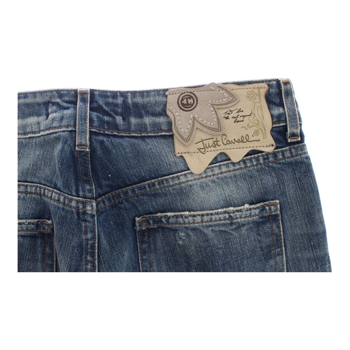 Cavalli Elegant Flare Fit Blue Denim Jeans Cavalli