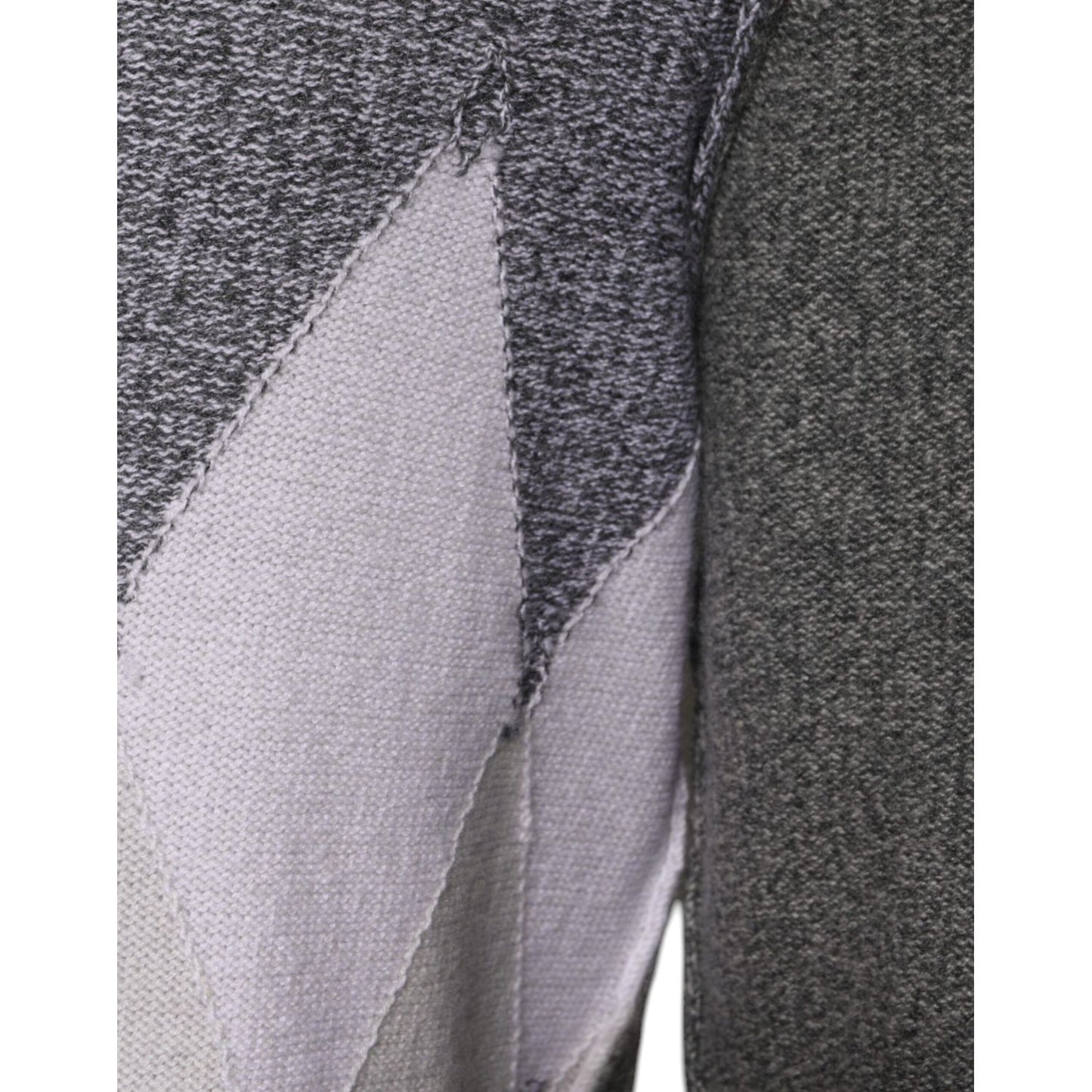 Ballantyne Gray Cashmere Argyle Intarsia Knit Crew Neck Sweater Ballantyne