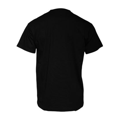 Balenciaga Black Cotton Logo Print Crew Neck Short Sleeves T-shirt Balenciaga