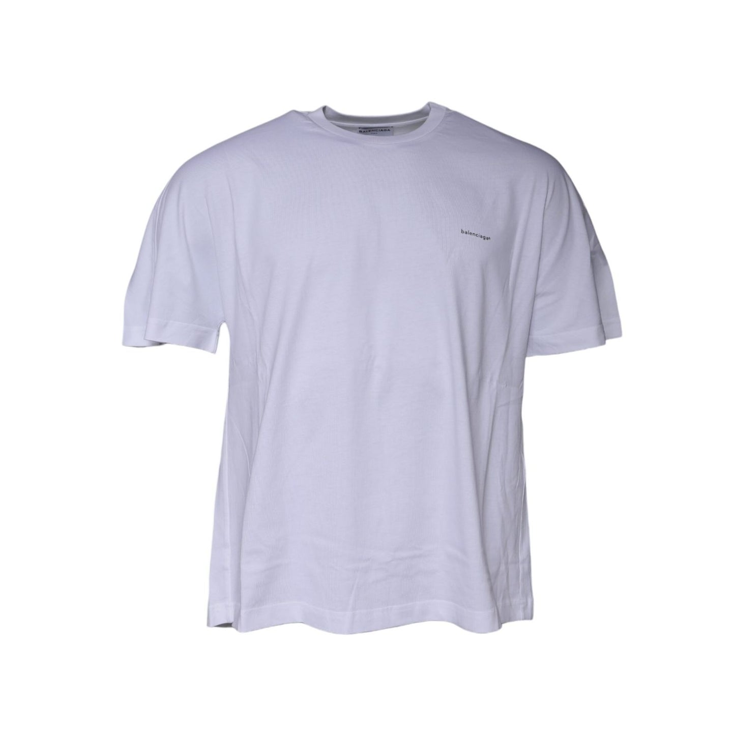 Balenciaga White Logo Cotton Jersey Crew Neck Short Sleeves T-shirt Balenciaga