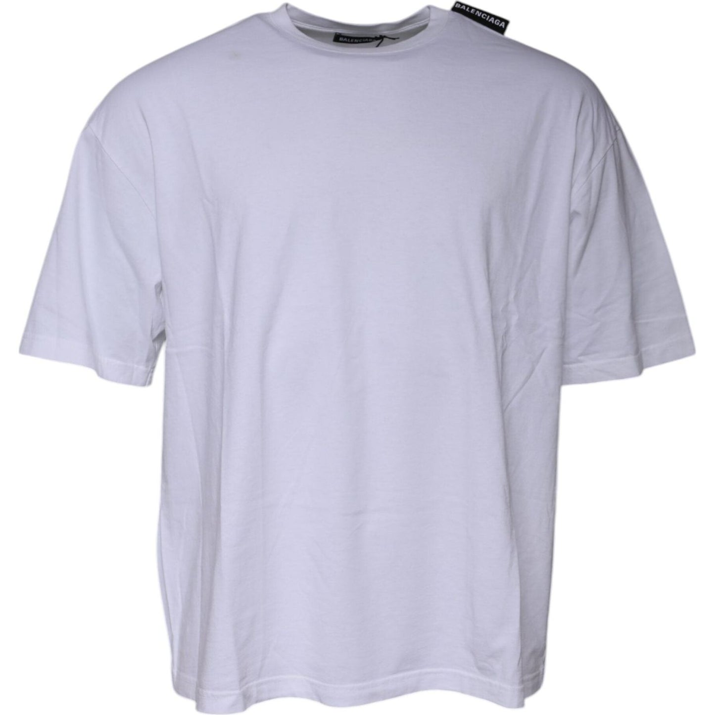 Balenciaga White Logo Cotton Jersey Crew Neck Short Sleeves T-shirt Balenciaga