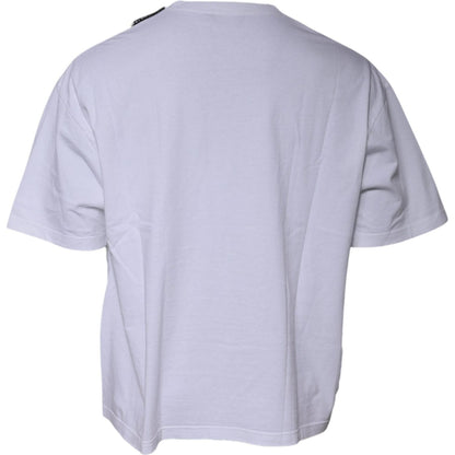 Balenciaga White Logo Cotton Jersey Crew Neck Short Sleeves T-shirt Balenciaga