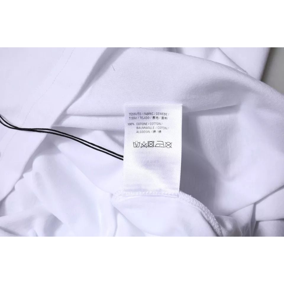 Balenciaga White Logo Cotton Jersey Crew Neck Short Sleeves T-shirt Balenciaga