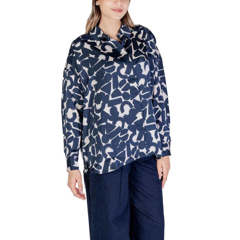 ICHI Blue Polyester Blouse ICHI