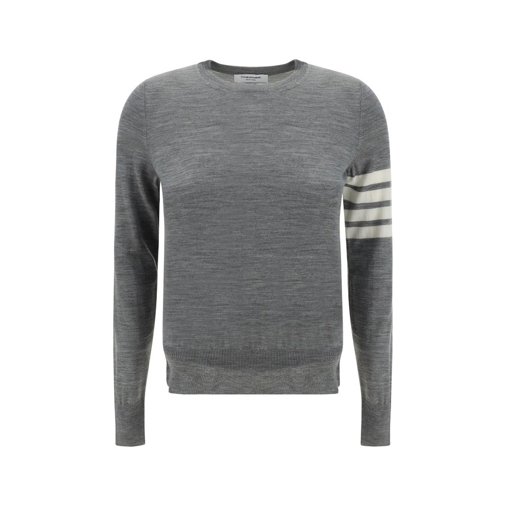 Thom Browne Gray Fleece Wool Sweatshirt