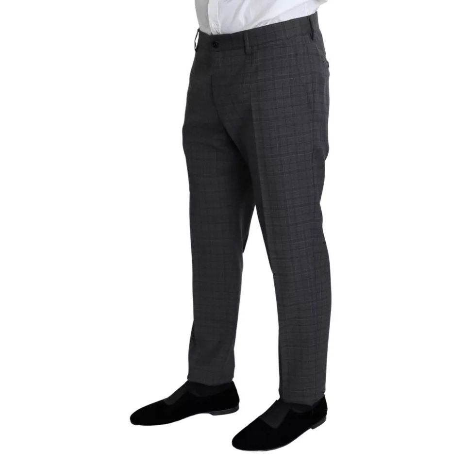 Dolce & Gabbana Gray Wool Men Formal 2 Piece MARTINI Suit