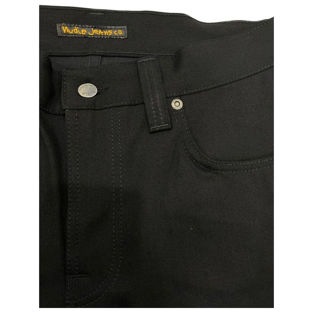 Nudie Jeans Black Cotton Men Jeans Nudie Jeans