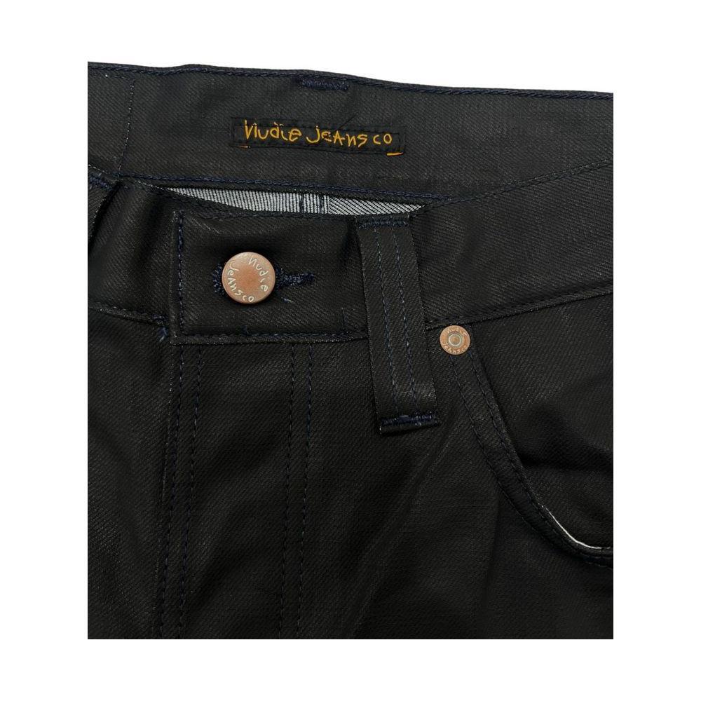 Nudie Jeans Black Cotton Men Jeans Nudie Jeans