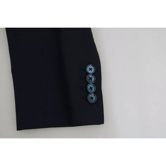 Dolce & Gabbana Blue Wool MARTINI Blazer Vest 2 Piece