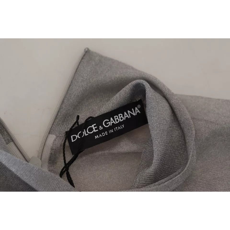 Dolce & Gabbana Gray See Through Turtleneck Pullover Sweater