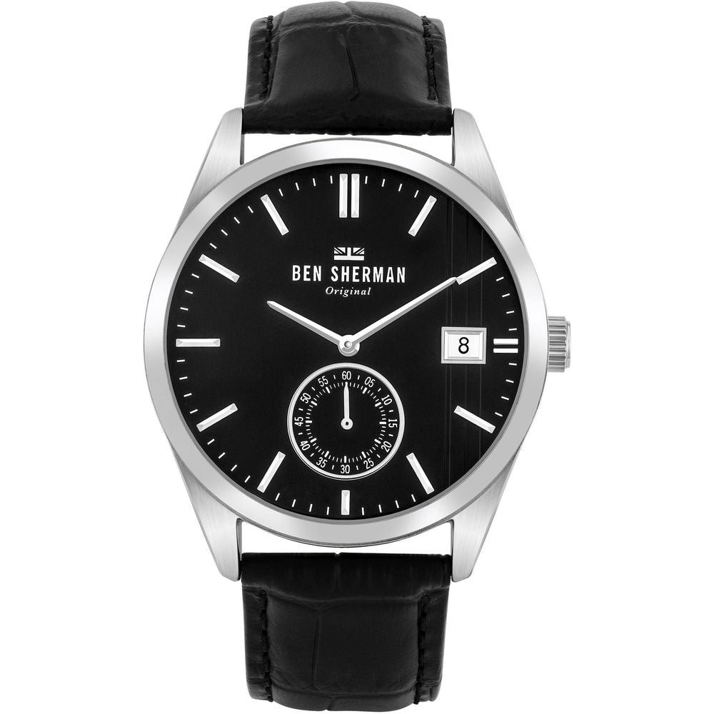 Ben Sherman Black Leather Dress Watch