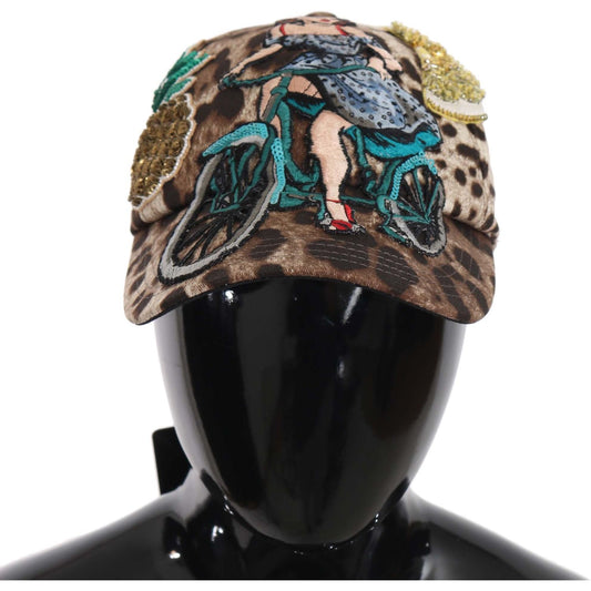 Dolce & Gabbana Elegant Sequined Leopard Baseball Cap Cap Dolce & Gabbana