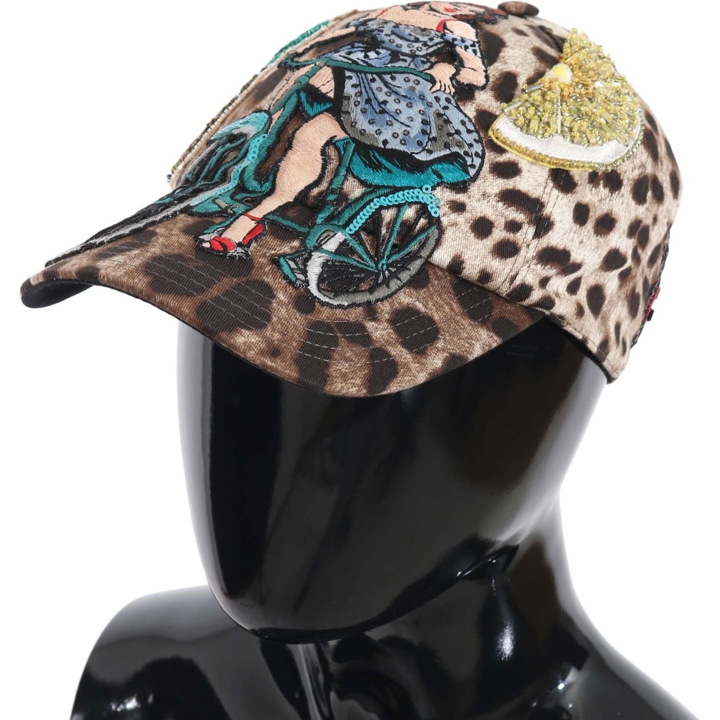 Dolce & Gabbana Elegant Sequined Leopard Baseball Cap Cap Dolce & Gabbana