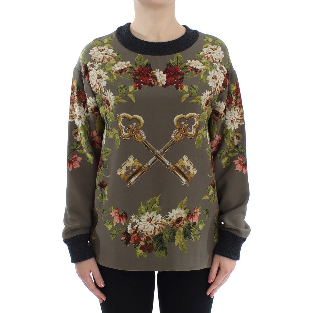 Dolce & Gabbana Enchanted Sicily Silk Crewneck Blouse Dolce & Gabbana