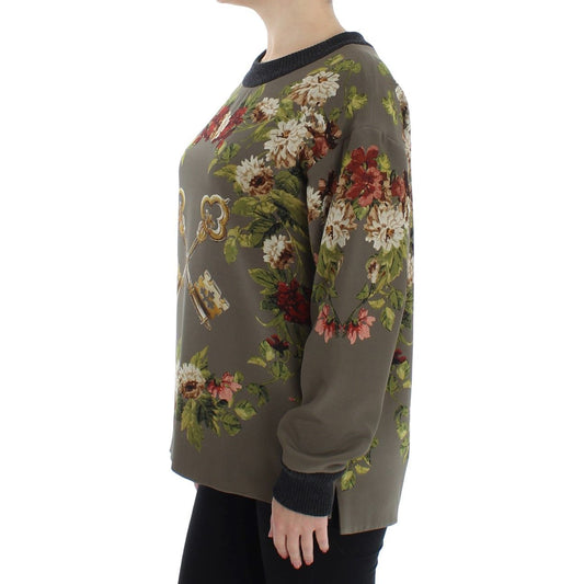 Dolce & Gabbana Enchanted Sicily Silk Crewneck Blouse Dolce & Gabbana