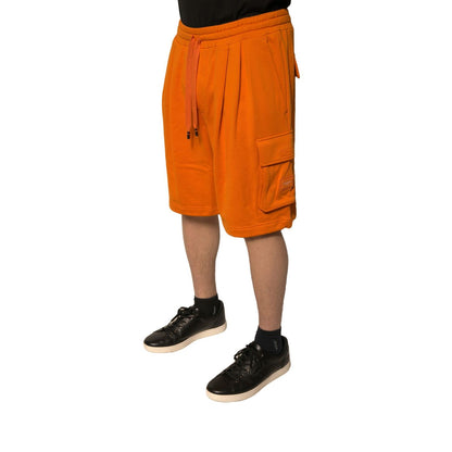 Dolce & Gabbana Orange Cotton Men Casual Cargo Bermuda Shorts