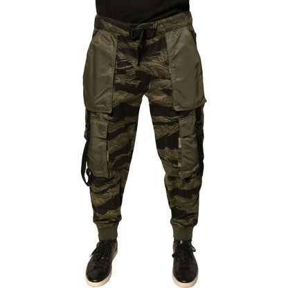 Dolce & Gabbana Green Cotton Jogger Cargo Pants
