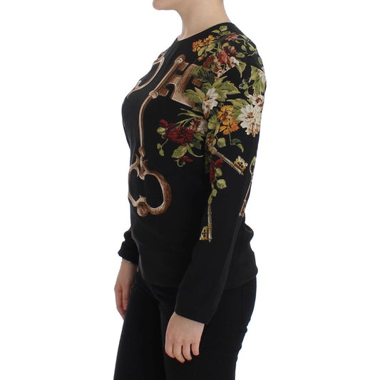 Dolce & Gabbana Elegant Medieval Print Silk Blouse Dolce & Gabbana