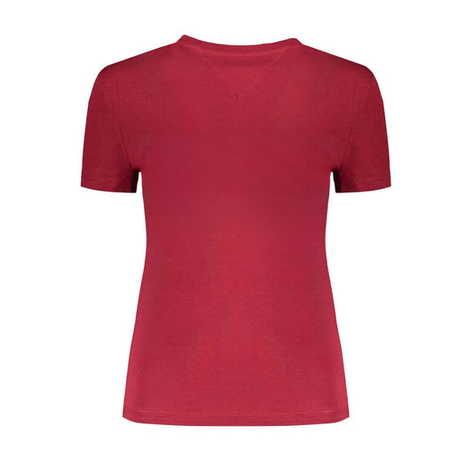 Tommy Hilfiger Red Cotton Tops & T-Shirt Tommy Hilfiger