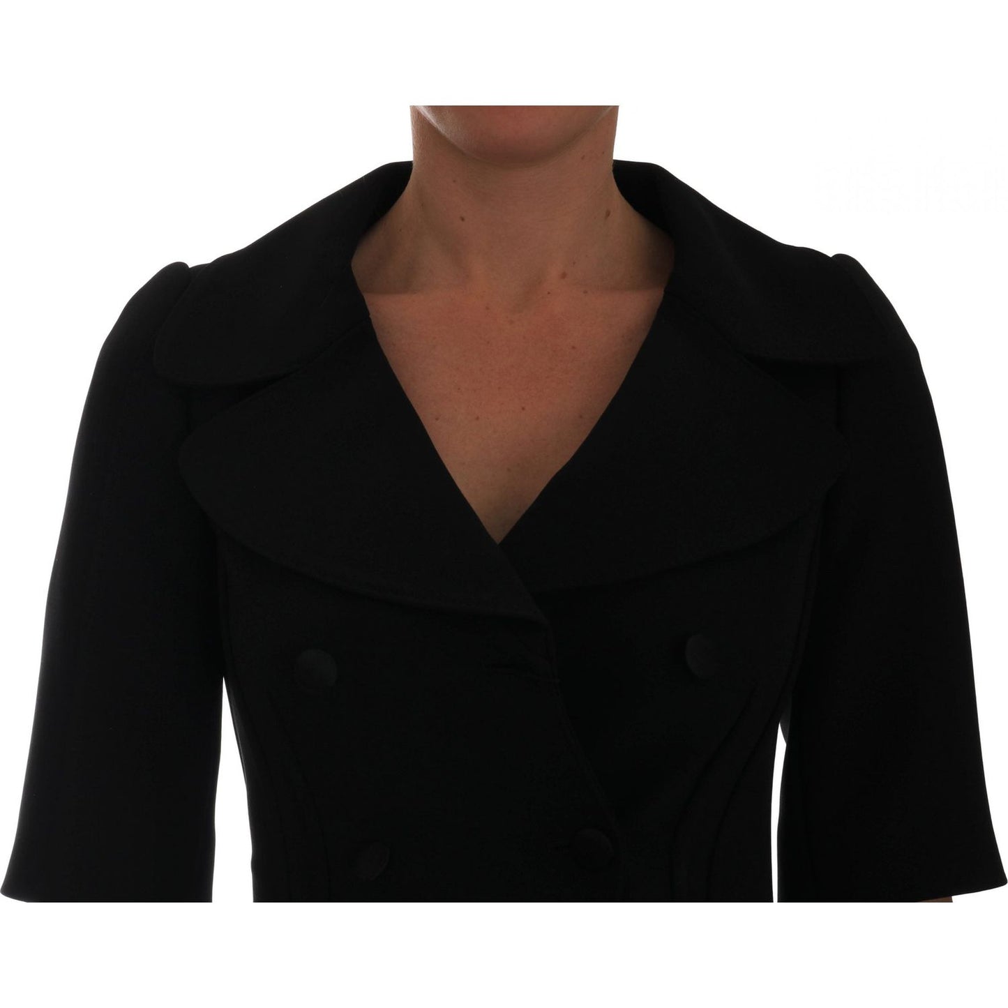 Dolce & Gabbana Black Short Croped Jacket Blazer