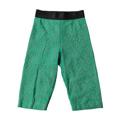 Dolce & Gabbana Green Logo Monogram Cropped Tights Underwear