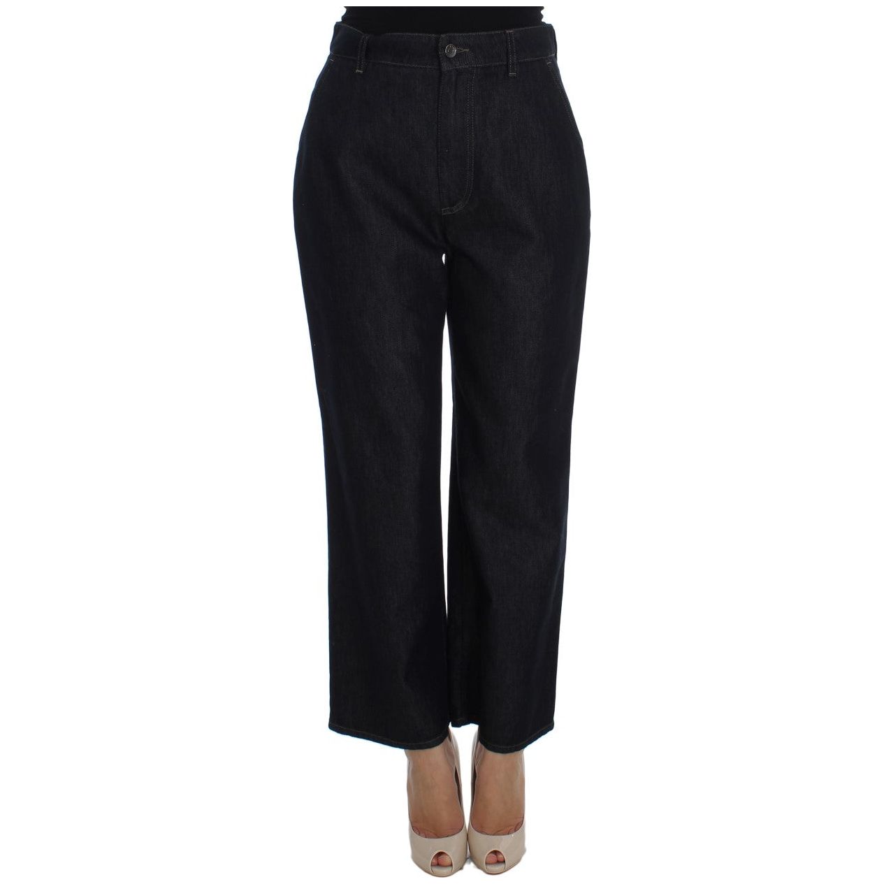 Dolce & Gabbana Chic High Waist Flare Jeans in Dark Blue Dolce & Gabbana