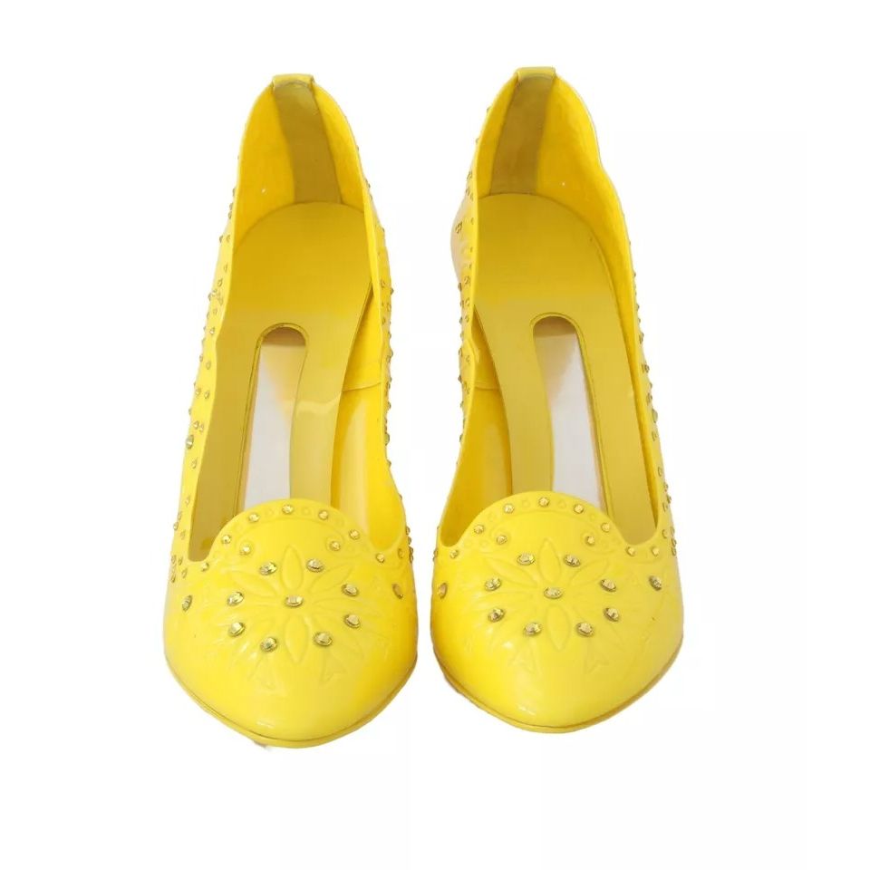 Dolce & Gabbana Yellow Crystal Heels CINDERELLA Shoes