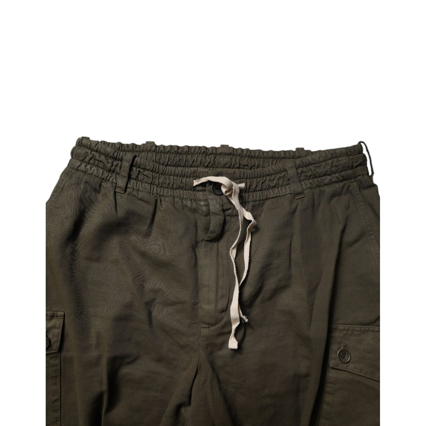 Dolce & Gabbana Brown Cotton Stretch Cargo Pants
