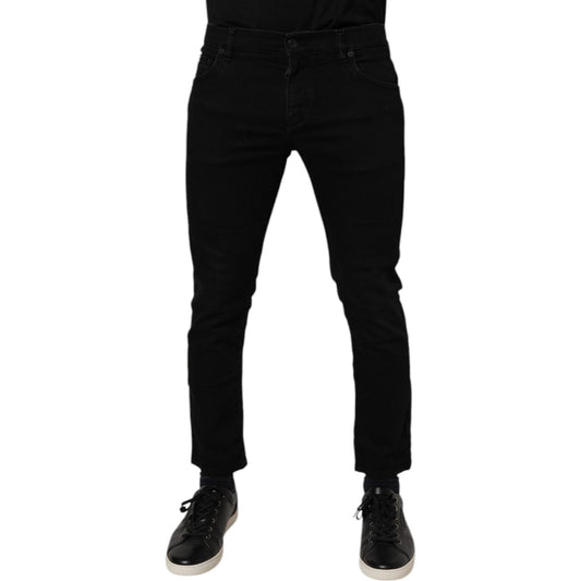 Dolce & Gabbana Black Cotton Stretch Skinny Men Denim Jeans 1728,67345645728,Black,Clothing,Dolce & Gabbana,IT50 | L,Jeans & Pants - Men - Clothing,Jeans Denim - Clothing,Material: 98% Cotton 2% Elastane,Men,Men - Clothing,Preowned / Defect,Skinny Jeans -