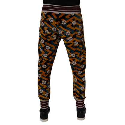 Dolce & Gabbana Multicolor Logo Monogram Jogger Sweatpants Pants