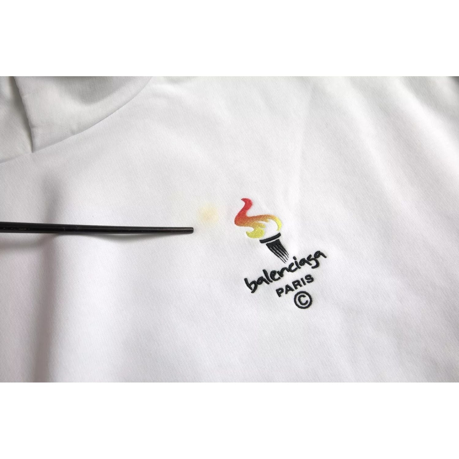 Balenciaga White Cotton Logo Hooded Pullover Oversize Sweater