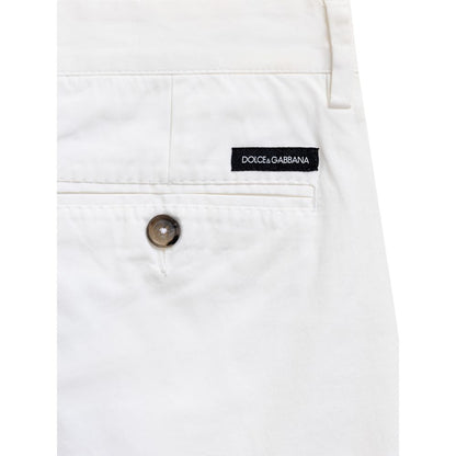 Dolce & Gabbana White Cotton Bermuda Shorts
