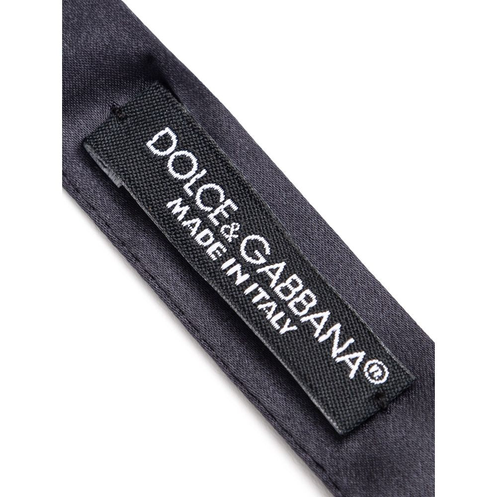 Dolce & Gabbana Gray Silk Bowtie
