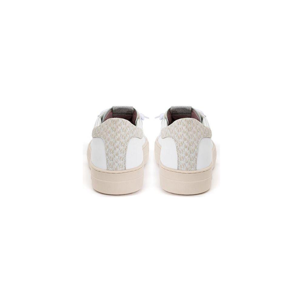 P448 White Leather Low Top Sneakers