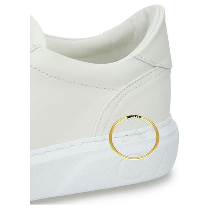 Casadei White Leather Athletic Sneakers