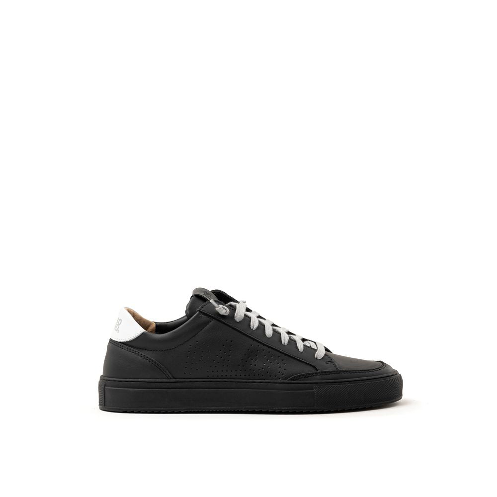 P448 Black Leather Athletic Sneakers 1728,67397976224,Athletic - Sneakers - Shoes,Black,EU39/US6,EU40/US7,Men,Men - Shoes,New with tags,P448,Shoes,Sneakers - Men - Shoes,Sneakers - Shoes