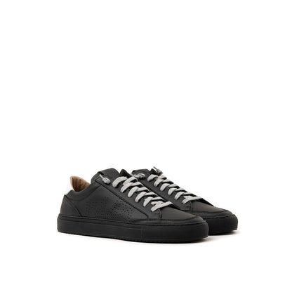 P448 Black Leather Athletic Sneakers 1728,67397976224,Athletic - Sneakers - Shoes,Black,EU39/US6,EU40/US7,Men,Men - Shoes,New with tags,P448,Shoes,Sneakers - Men - Shoes,Sneakers - Shoes