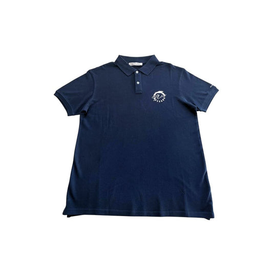 Trussardi Beachwear Blue Cotton Polo Shirt